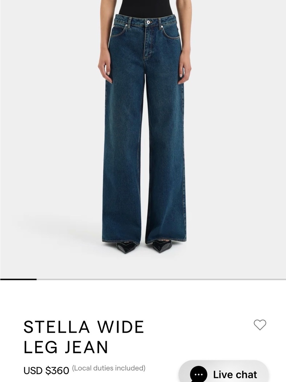 SIR the label Dark Blue Wide-Leg Jeans